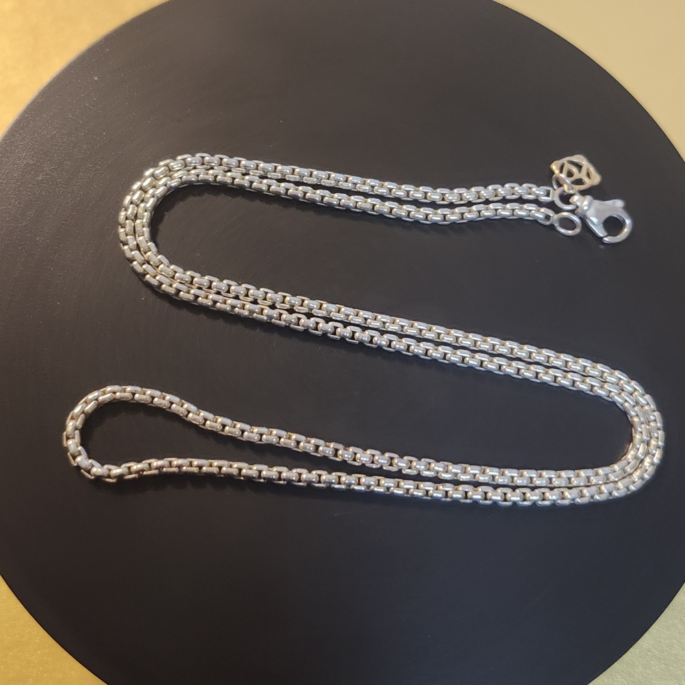 David Yurman Silver Box Chain Necklace - Picture 4 of 8
